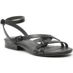 Dámske Kožené sandále UNITED NUDE čiernej farby vo veľkosti 36 s motívom Sia v zľave na leto 