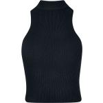 Urban Classics - Ladies Short Rib Knit Turtleneck Top - Top - čierna