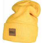 Urban Classics / Synthetic Leatherpatch Long Beanie chrome yellow