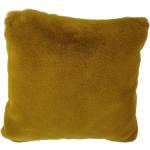 Vankúše Kondela žltej farby z kožušiny 