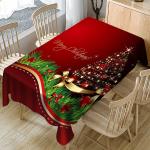 Obrusy červenej farby v party štýle z tkaniny s motívom: Vianoce 