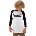 Chlapčenské Detské tričká s dlhým rukávom Vans bielej farby z bavlny s dlhými rukávmi 