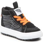 Chlapčenská Skate obuv Vans SK8-Hi MTE čiernej farby zo semišu vo veľkosti 19 zapínanie so zipsom Zľava 