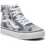 Chlapčenská Skate obuv Vans SK8-Hi sivej farby z kože vo veľkosti 28 zapínanie so zipsom Zľava 