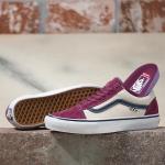 Pánska Skate obuv Vans Old Skool pastelovo fialovej farby zo semišu vo veľkosti 44 
