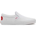 Dámska Skate obuv Vans Classic Slip-On bielej farby v ležérnom štýle Zľava 