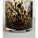 Vázy home čiernej farby v súčasnom štýle s leopardím vzorom zo skla s motívom: Leopard 