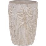 Vázy béžovej farby v elegantnom štýle s kvetinovým vzorom z keramiky v zľave s výškou 20 cm s priemerom 20 cm 