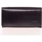 Veľká dámska čierna kožená peňaženka - Bellugio Omega čierna