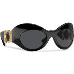 Dámske Designer Slnečné okuliare VERSACE čiernej farby z kovu v zľave 