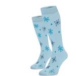 Dámske Vzorované ponožky svetlo modrej farby z bavlny vo veľkosti L 