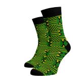Pánske Vzorované ponožky zelenej farby z bavlny 38 