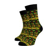 Pánske Vzorované ponožky žltej farby 38 