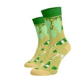 Pánske Vzorované ponožky svetlo zelenej farby z bavlny 46 