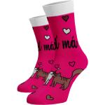 Dámske Vzorované ponožky ružovej farby z bavlny vo veľkosti L 