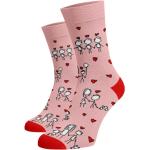 Dámske Vzorované ponožky ružovej farby z bavlny 41 