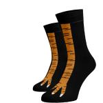Dámske Vzorované ponožky čiernej farby z bavlny vo veľkosti L 