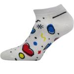 Dámske Vzorované ponožky bielej farby z bavlny 38 
