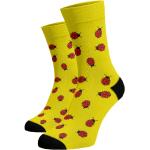Dámske Vzorované ponožky žltej farby z bavlny 