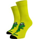 Dámske Vzorované ponožky žltej farby z bavlny 