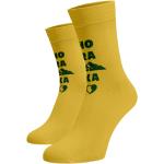 Dámske Vzorované ponožky žltej farby z bavlny 41 