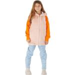 Dievčenské Detské vesty Guess oranžovej farby z kožušiny 