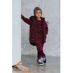 Chlapčenské Detské vesty burgundskej farby s prešívaným vzorom z polyesteru do 4 rokov 