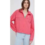 Dámske Krátke bundy Calvin Klein Jeans ružovej farby z polyamidu vo veľkosti XS 