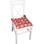 Sedáky na stoličku červenej farby so zábavným motívom z bavlny s motívom: Vianoce v zľave 