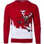 Vianočný sveter so sobom Drunk Reindeer červený M