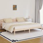 Dvojlôžkové postele vidaxl hnedej farby v rustikálnom štýle z borovicového dreva 