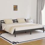 Dvojlôžkové postele vidaxl sivej farby v rustikálnom štýle z borovicového dreva 
