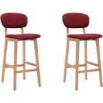 Barové stoličky vidaxl červenej farby v modernom štýle 2 ks balenie 