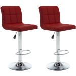 Barové stoličky vidaxl červenej farby v modernom štýle z koženky 2 ks balenie 