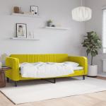 Jednolôžkové postele vidaxl žltej farby v modernom štýle z kovu 