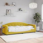 Jednolôžkové postele vidaxl žltej farby v modernom štýle z kovu 