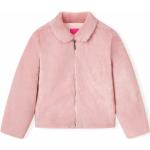 Detské kabáty vidaxl ružovej farby z umelej kožušiny do 10 rokov s dlhými rukávmi 