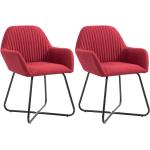 Jedálenské stoličky vidaxl červenej farby v elegantnom štýle 2 ks balenie 
