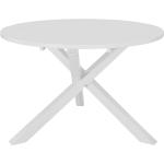 Jedálenské stoly vidaxl bielej farby v rustikálnom štýle z masívu okrúhle 