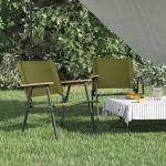 Záhradné stoličky vidaxl zelenej farby na skladanie 2 ks balenie 