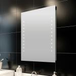 vidaXL Kúpeľňové zrkadlo s LED svietidlami 60 x 80 cm (D x V)