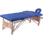 Masážne stoly vidaxl modrej farby z dreva na skladanie 