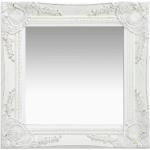 Zrkadlá na stenu vidaxl bielej farby v barokovom štýle z dreva 