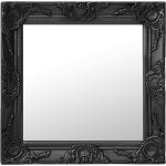 Zrkadlá na stenu vidaxl čiernej farby v barokovom štýle z dreva 