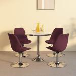 Jedálenské stoličky vidaxl fialovej farby s nastaviteľnou výškou 4 ks balenie 