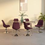 Jedálenské stoličky vidaxl fialovej farby s nastaviteľnou výškou 6 ks balenie 