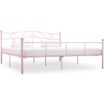 Dvojlôžkové postele vidaxl ružovej farby v elegantnom štýle 