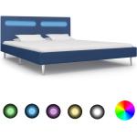 Dvojlôžkové postele vidaxl modrej farby zo železa s nohami 