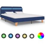 Dvojlôžkové postele vidaxl modrej farby v elegantnom štýle z dreva 