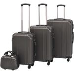 vidaXL Sada 4 cestovných kufrov z tvrdým krytom, antracitová